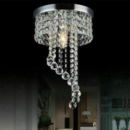 Modern K9 Crystal Raindrop Chandelier Ceiling Light Fixture Pendant Lamp E12