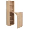 Bar Table with Cabinet Oak 45.28"x23.23"x78.74"