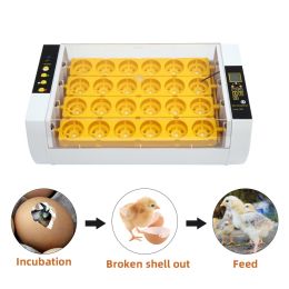 Egg Incubator 24 Egg Fully Automatic Poultry Incubators LED Light Injector US Plug YF