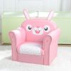 Children's Single Sofa Cute Series Rabbit Model American Standard PU Dark Pink RT