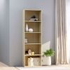 5-Tier Book Cabinet Sonoma Oak 23.6"x11.8"x74.4" Chipboard