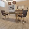 3052993 Cantilever Dining Chairs 4 pcs Brown Faux Suede Leather