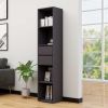 Book Cabinet Gray 14.2"x11.8"x67.3" Chipboard