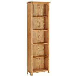 Bookcase 20.5"x8.8"x66.9" Solid Oak Wood