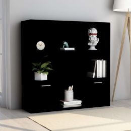Book Cabinet Black 38.5"x11.8"x38.5" Chipboard