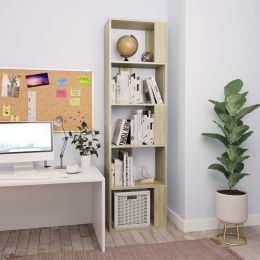 Book Cabinet/Room Divider Sonoma Oak 17.7"x9.4"x62.6" Chipboard