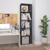 Book Cabinet/Room Divider Gray 17.7"x9.4"x62.6" Chipboard