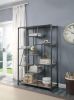 Brantley Book Shelf, Antique Oak & Sandy Gray Finish  YJ