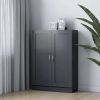 Book Cabinet Gray 32.5"x12"x45.3" Chipboard