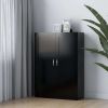 Book Cabinet Black 32.5"x12"x45.3" Chipboard