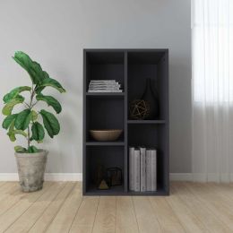 Book Cabinet/Sideboard Gray 19.7"x9.8"x31.5" Chipboard
