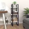 3-Tier Book Cabinet White 15.7"x11.8"x41.3" Chipboard