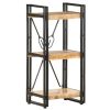 3-Tier Bookcase 15.7"x11.8"x31.5" Solid Mango Wood