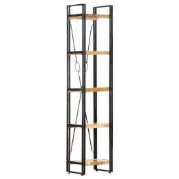 5-Tier Bookcase 15.4"x11.8"x70.9" Solid Mango Wood