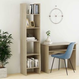 Book Cabinet Sonoma Oak 15.7"x13.8"x70.9" Chipboard