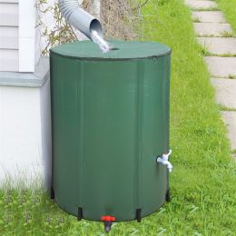 100 Gallon Folding Rain Barrel Water Collector Green