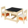 Children's Wooden Table And Chair Set With Two Storage Bags (One Table And Two Chairs)  YJ