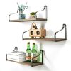 3PCS Rustic Wood Wall Storage Shelves Floating Shelves  for Bedroom Living Room Bathroom Kitchen Office XH