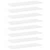Bookshelf Boards 8 pcs White 23.6"x7.9"x0.6" Chipboard