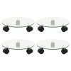 Plant Rollers 4 pcs 11" Tempered Glass Round