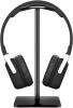 Headphone Stand Headset Holder with Aluminum Supporting Bar Flexible ABS Solid Base for All Headphones Size HD STND (Black)