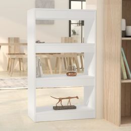 Book Cabinet/Room Divider White 23.6"x11.8"x40.6" Chipboard