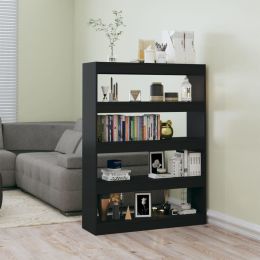 Book Cabinet/Room Divider Black 39.4"x11.8"x53.1"