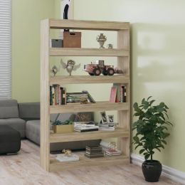 Book Cabinet/Room Divider Sonoma Oak 39.4"x11.8"x65.4"