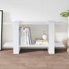 Book Cabinet White 39.4"x11.8"x20.1" Engineered Wood