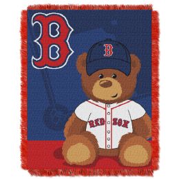 Red Sox OFFICIAL Major League Baseball, "Field Bear" Baby 36"x 46" Triple Woven Jacquard Throw by The Northwest Company