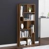 Book Cabinet Brown Oak 26.4"x9.4"x63.4" Engineered Wood
