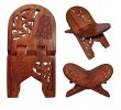 WILLART Large Beautiful Wooden Floral Carved Holy Gita Quran Bible Book Holder Free Reading Book Support Folding Religious Prayer Display Stand