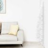 Slim Artificial Half Christmas Tree with Stand White 70.9"