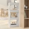 Book Cabinet/Room Divider High Gloss White 15.7"x11.8"x40.6"