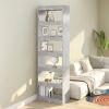 Book Cabinet/Room Divider Concrete Gray 23.6"x11.8"x78"