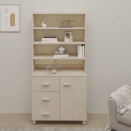3100922 Highboard Solid Wood Pine Honey Brown (340428+340432)