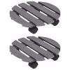 Plant Trolleys 2 pcs Gray Ã˜11.8"x3" WPC