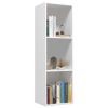 Book Cabinet/TV Cabinet White 14.2"x11.8"x44.9" Chipboard