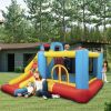 Leadzm 420D 840D Oxford cloth jumping surface slide trampoline with fan inflatable castle n001