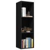 Book Cabinet/TV Cabinet Black 14.2"x11.8"x44.9" Chipboard