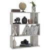 Book Cabinet/Room Divider Concrete Gray 31.5"x9.4"x37.8" Chipboard