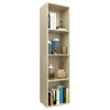 Book Cabinet/TV Cabinet Sonoma Oak 14.2"x11.8"x56.3" Chipboard