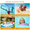 90Ã—60Ã—20In Inflatable Swimming Pool Blow Up Family Pool For Kids Foldable Swim Ball Pool Center