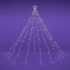 9FT Multi Color 14-Function LED Light Show Cone Christmas Tree;  Outdoor Christmas Decorations LED Christmas Cone Trees/RGBY