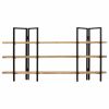 3-Tier Bookcase 63"x12.2"x31.5" Solid Mango Wood