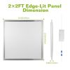 48W 2Ã—2FT LED Panel Light 3200LM 7500K Ceiling Lighting 150W Equivalent LED Troffer Recessed Edge-Lit