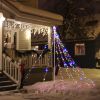 9FT Multi Color 14-Function LED Light Show Cone Christmas Tree;  Outdoor Christmas Decorations LED Christmas Cone Trees/RGBY
