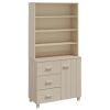 3100922 Highboard Solid Wood Pine Honey Brown (340428+340432)