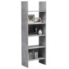 Book Cabinet Concrete Gray 23.6"x13.8"x70.9" Chipboard