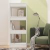 Book Cabinet/Room Divider High Gloss White 15.7"x11.8"x40.6"